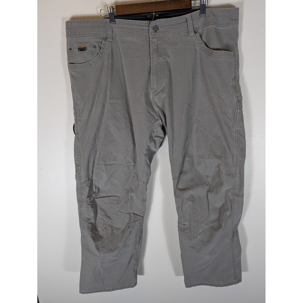 Kuhl Legendary Men 42×30 Gray Hiking Work Pants Articulated Outdoors Utility